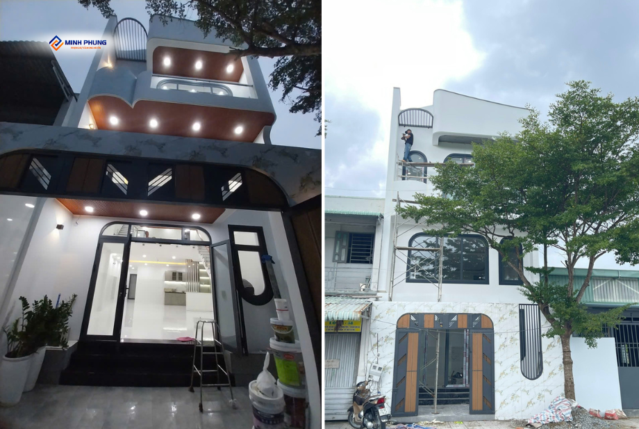 (Đã hoàn thành) Công trình nhà phố 1 trệt 2 lầu Chú Đạo - Long An