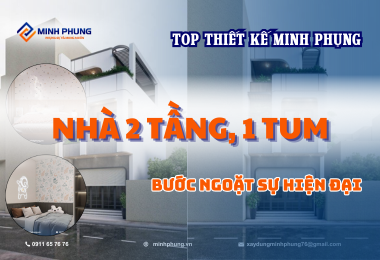 THIẾT KẾ NHÀ 2 TẦNG, 1 TUM - LONG AN