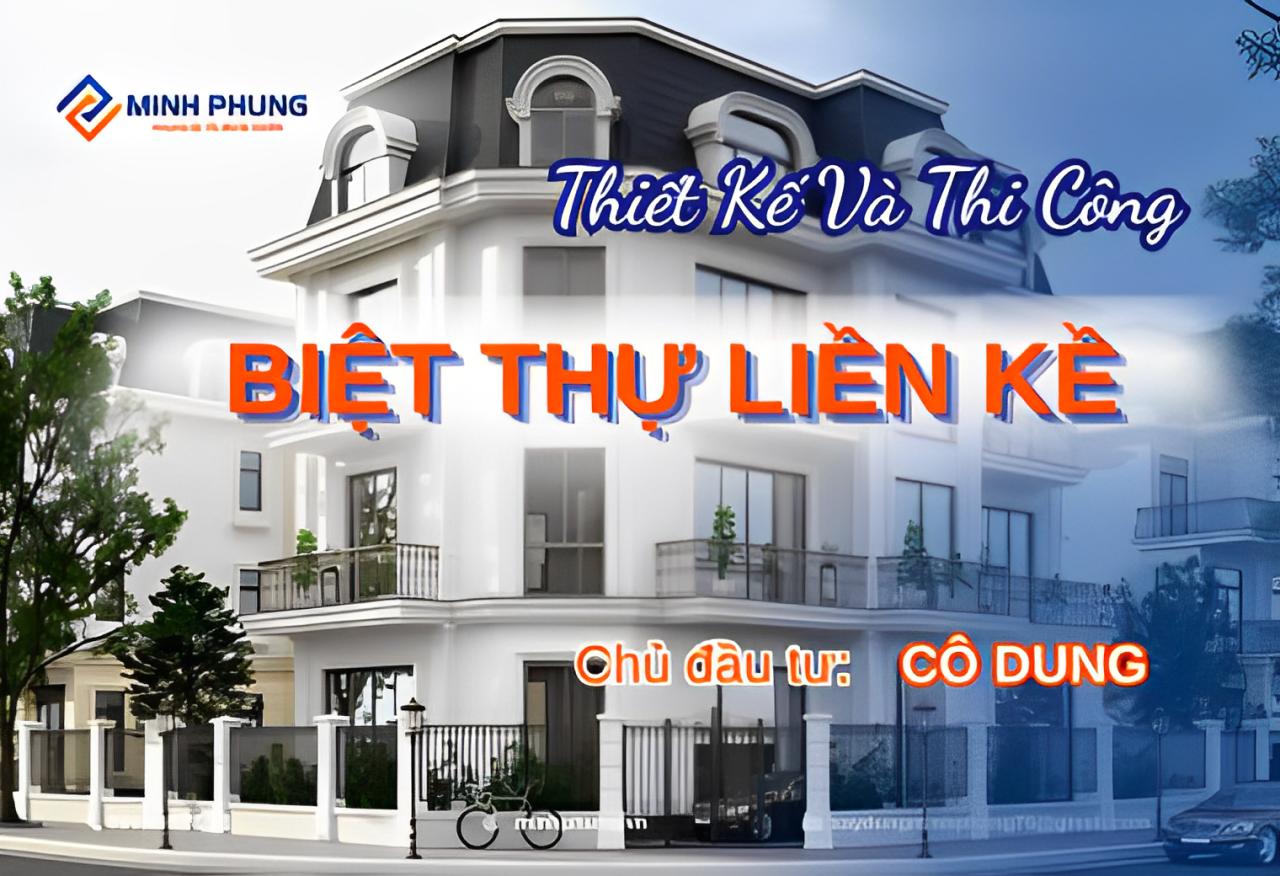(Đã hoàn thành) Công trình biệt thự liền kề Cô Dung Tân Mỹ - Long An