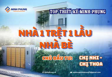 THIẾT KẾ NHÀ 1 TRỆT 1 LẦU CHỊ NHI CHỊ THOA