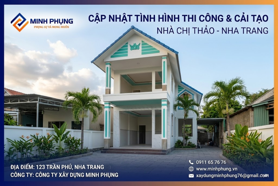 Cải Tạo Nhà Chị Thảo Nha Trang 1 Tháng | Báo Giá Sửa Nhà Khánh Hòa 2026
