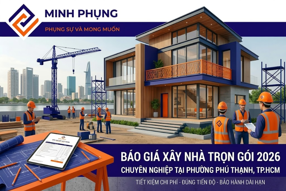 BÁO GIÁ XÂY NHÀ PHƯỜNG PHÚ THẠNH TPHCM NĂM 2026