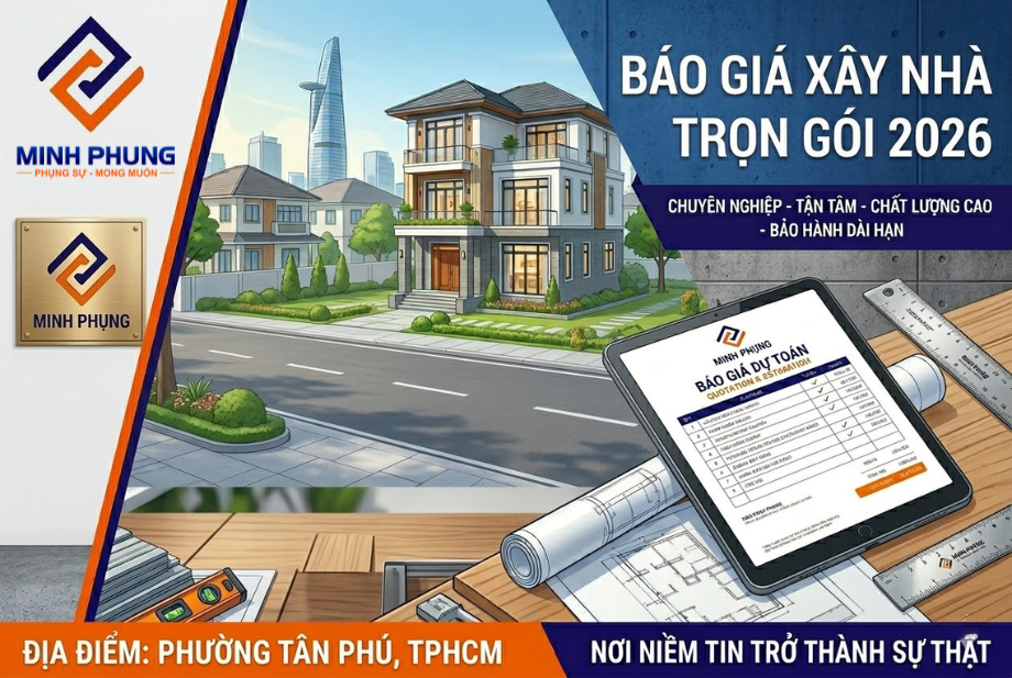 Báo Giá Xây Nhà Trọn Gói Phường Tân Phú TPHCM 2026 – Công Ty Xây Dựng Top 10 TPHCM