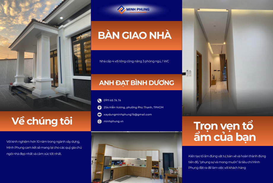 Nhà Cấp 4 Anh Đạt Bình Dương | Báo Giá Xây Nhà Trọn Gói 2026 – Minh Phụng