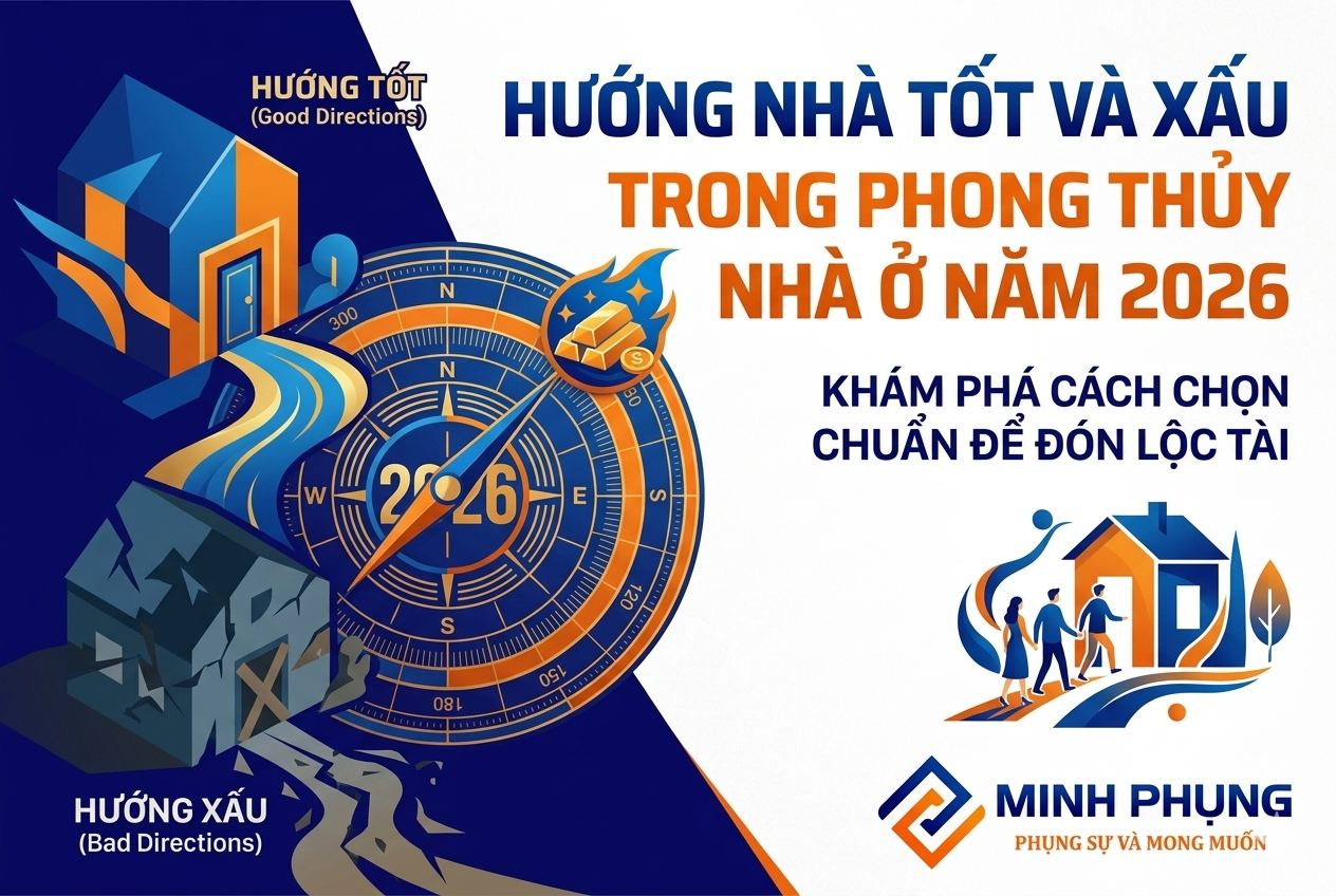 Hướng nhà tốt và xấu năm 2026 chuẩn phong thủy | Xây dựng Minh Phụng