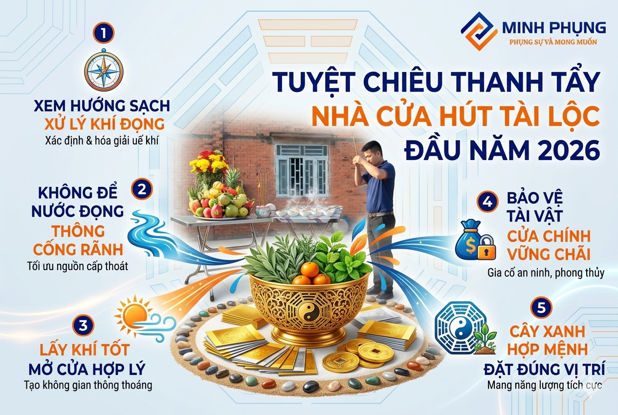 Phong thủy nhà ở năm 2026: Tuyệt chiêu hút tài lộc đầu năm | Minh Phụng