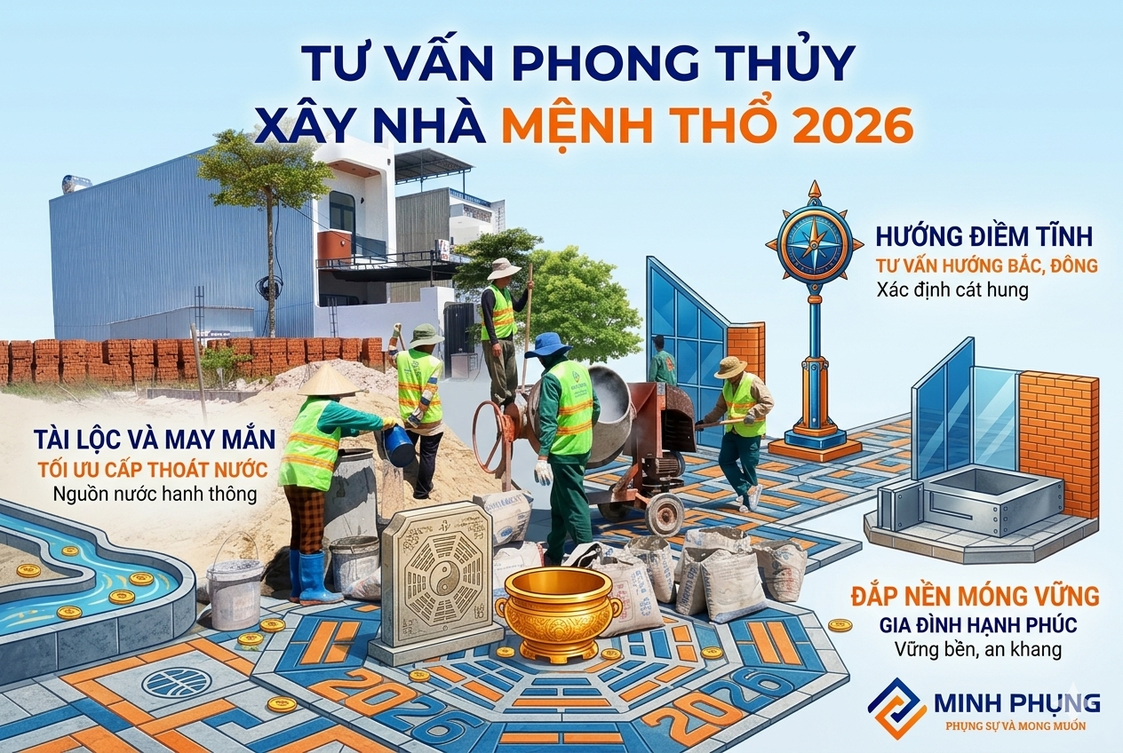 Tư vấn xây nhà mệnh Thổ 2026: Hút tài lộc – Đón may mắn