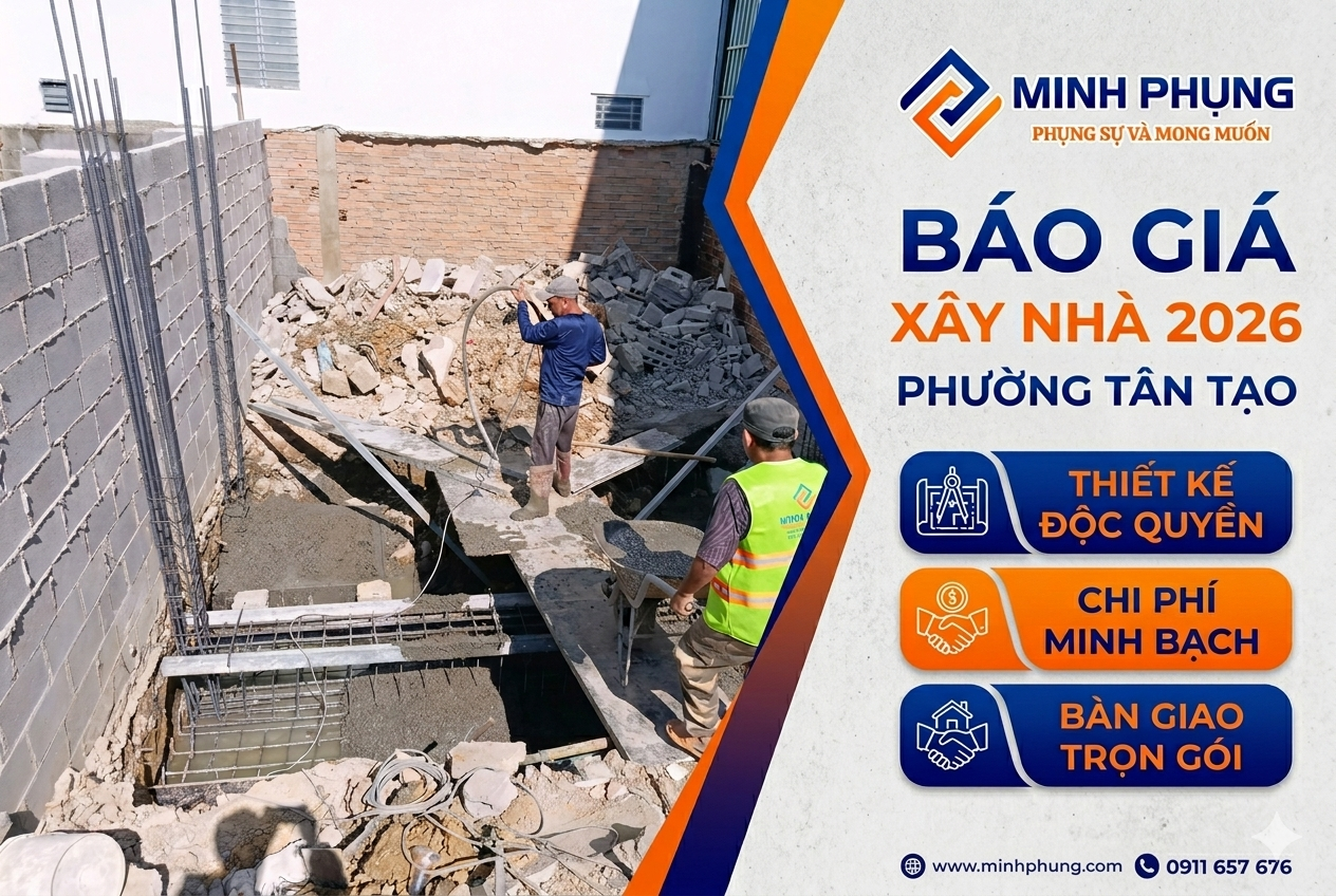 Báo Giá Xây Nhà Trọn Gói Phường Tân Tạo 2026 – Giải đáp vấn đề chi phí